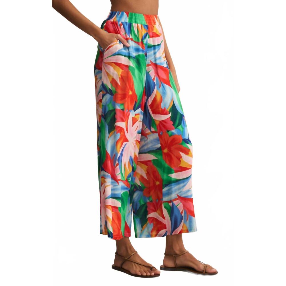 NEW Z SUPPLY dante villa floral pant in multicolor - Picture 4 of 5